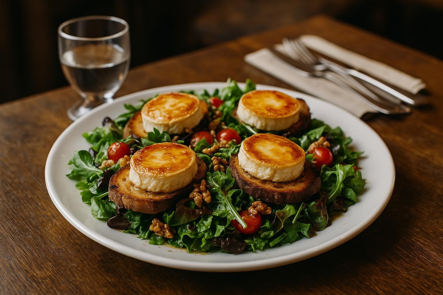 Salade de chèvre chaud